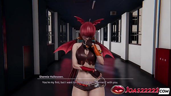 Halloween Rule34 – Shermie As Red Succubus With Big Tits & Ass Cosplay, Wet Pussy Licking, Breast Massage Teasing & Sitting Fingering Squirt